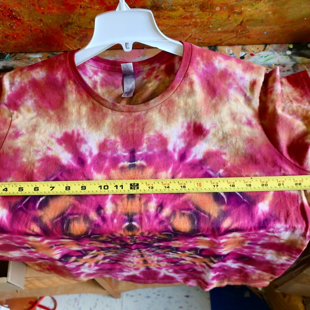 Mandala tie dye t-shirt - women's XL - handmade ready to ship - Picture 2 of 7